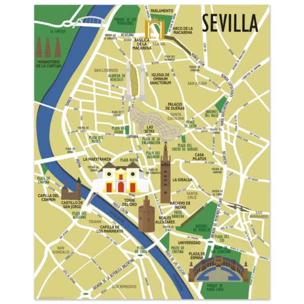 SEVILLA Classic Semi-Glossy Paper Poster 40x50 cm / 16x20″